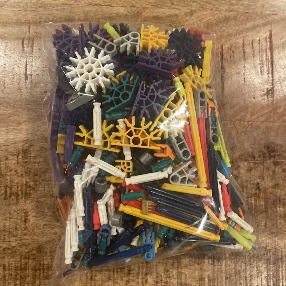 KNEX Rods & Connectors Random Mixed K'nex Replacement Parts Pieces Lot 1 lb 5 oz